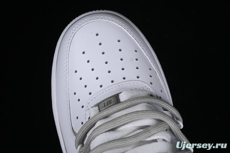 Nike Air Force 1 '07 Low Spray Paint White Grey Strap Low-Top Casual Sneakers - ZH0316-017