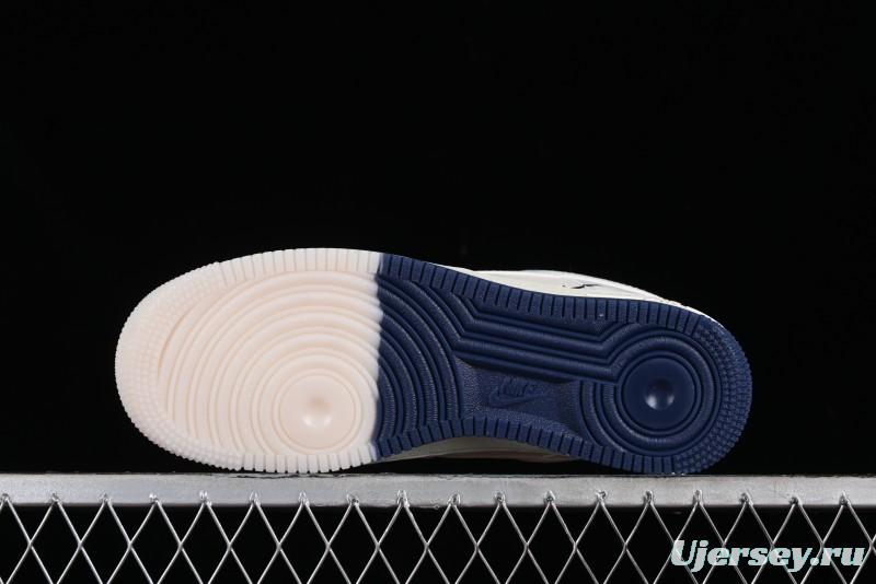 Nike Air Force 1 '07 Low Supreme Collaboration - White Blue Color Block Low-Top Casual Sneakers - XZ6188-001