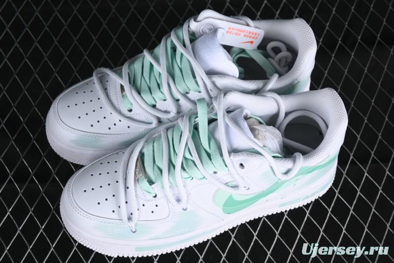 Nike Air Force 1 '07 Low Anime Themed Custom Swoosh Strap Casual Sneakers - ZH0316-023