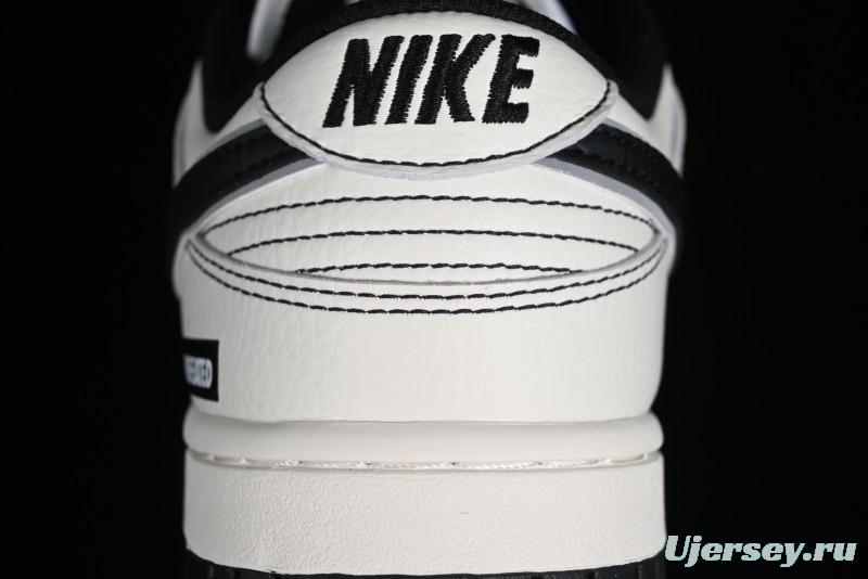 Nike SB Dunk Low UN Collaboration - Beige Black Swoosh Anniversary High-End Custom Low-Top Casual Skate Shoes - FC1688-139