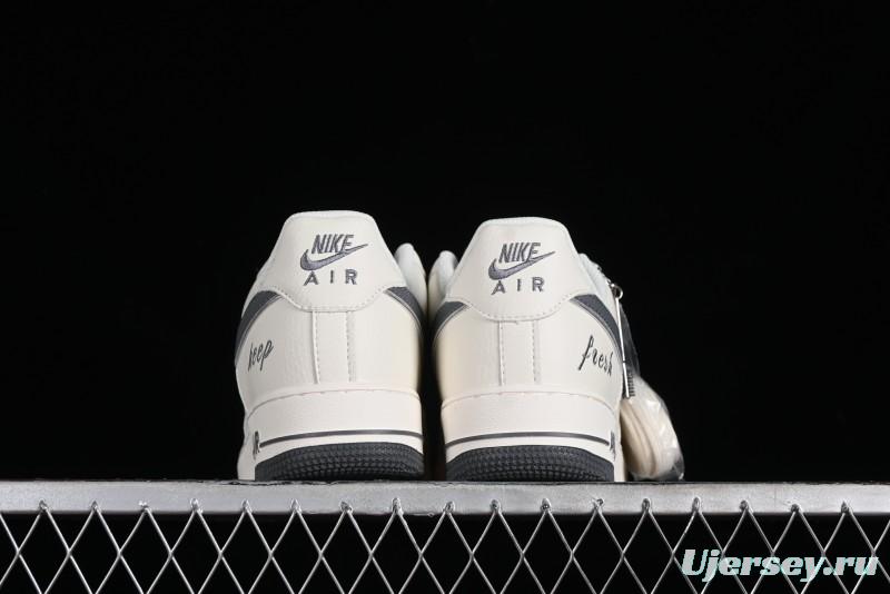 Nike Air Force 1'07 Low "Keep Fresh" Casual Sneakers in Dark Gray with Small Swoosh - BM2023-105