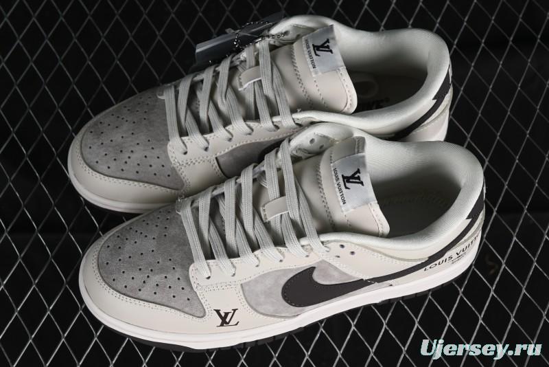 Nike Dunk Low LV Collaboration High-End Custom SB Low-Top Casual Skate Shoes - FC1688-400