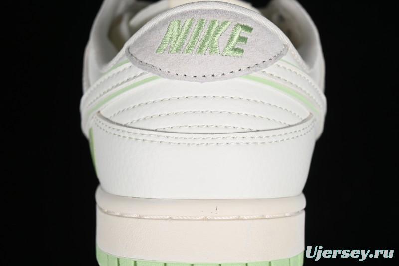 Nike SB Dunk Low Bape Collaboration - Apple Green Anniversary High-End Custom Low-Top Casual Skate Shoes - CF3688-010