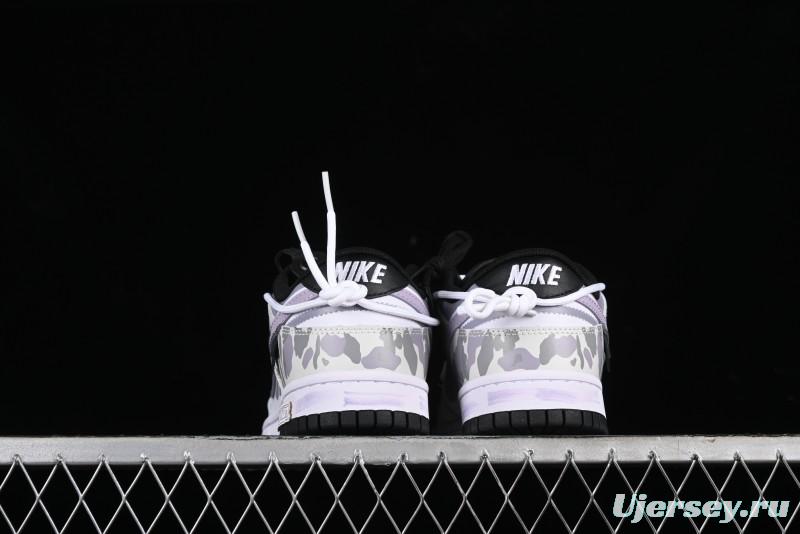 Nike Dunk Low SB Special Mission Camo Navy Black White Purple Grey Skateboarding Shoes - DD1391-100