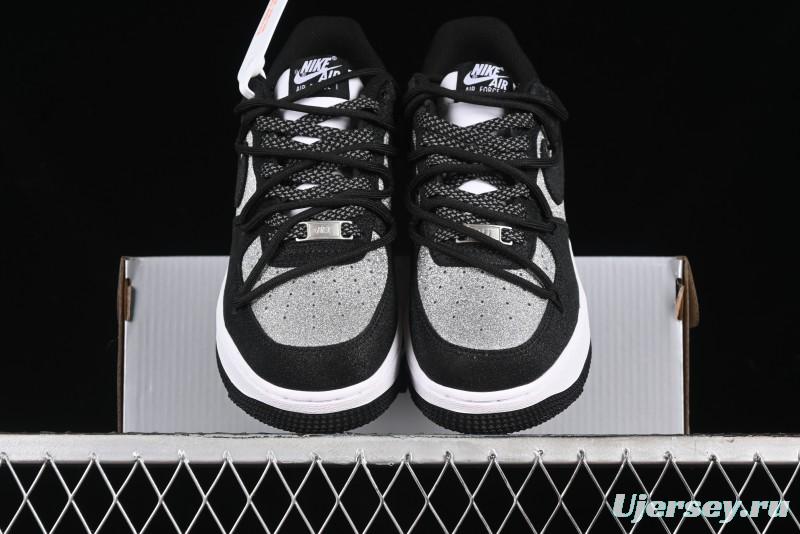 Nike Air Force 1 '07 Low Cleanfit High Street Retro Style Patchwork Starry Sky Full Diamond Lace-Up Low-Top Casual Sneakers - ZH0316-033