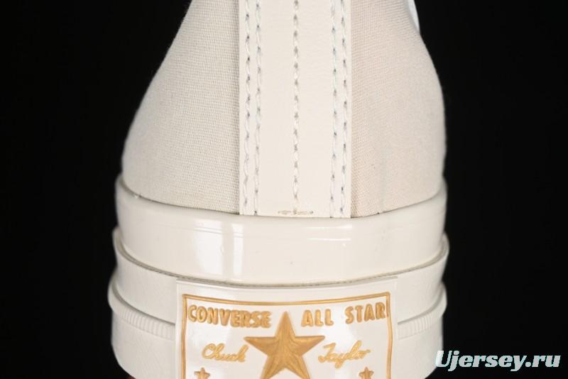 Converse Chuck 70s High Top Casual Sneakers with Cream Cloud and Gold Accents - A08232C