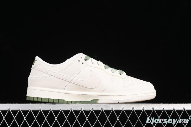 Nike SB Dunk Low Supreme Collaboration - Beige Green Two-Tone Anniversary High-End Custom Low-Top Casual Skate Shoes - BB8675-109