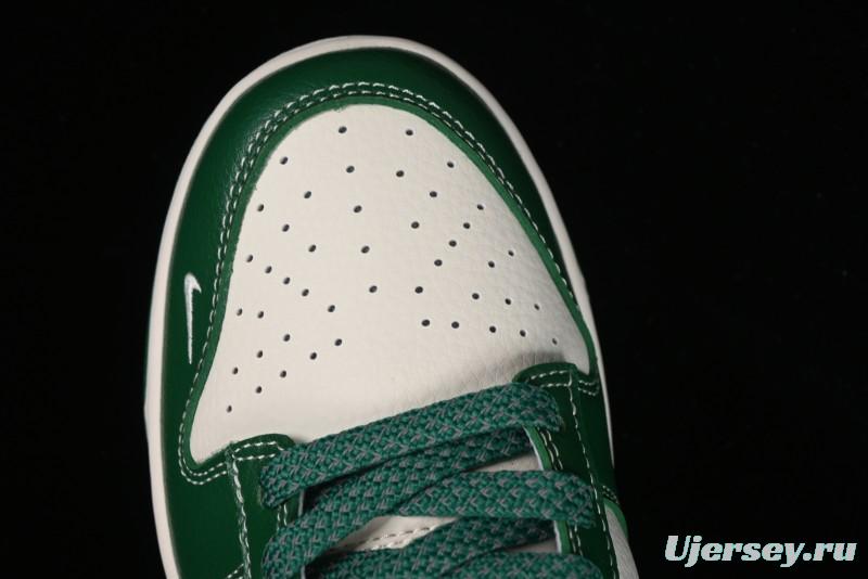 Nike SB Dunk Low Stussy Collaboration - Dark Green Anniversary Custom Low-Top Casual Skate Shoes - BB9898-005