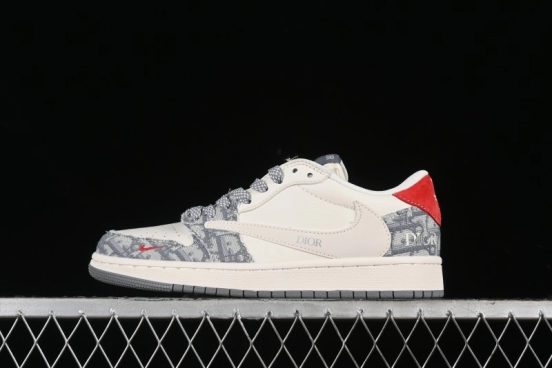 Nike Travis Scott x Fragment Design x Air Jordan 1 Low OG SP AJ1 Low Top Casual Sneakers - XY2688-113