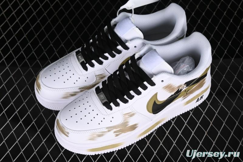 Nike Air Force 1 '07 Low Casual Sneakers with Anime-Inspired Hand-Painted Design and Triple Swoosh Shadow - CW2288-111