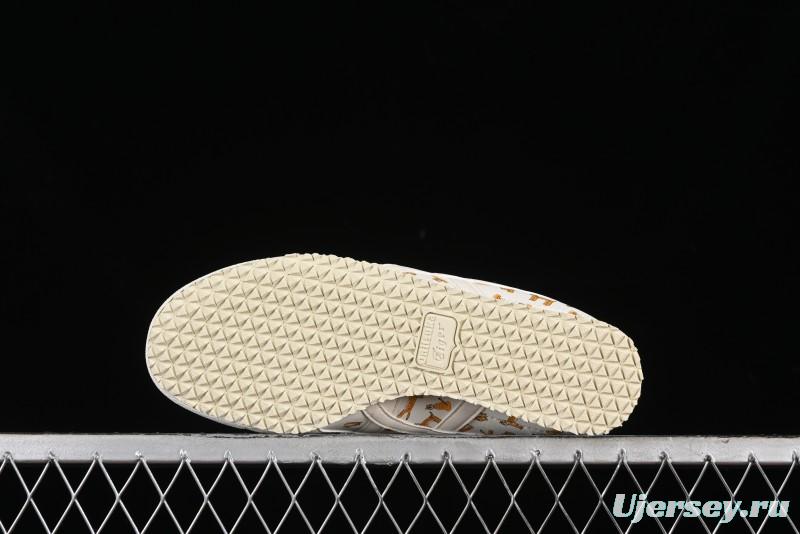 Onitsuka Tiger Mexico 66 Low-Top Leisure Running Shoes with Full-Grain Leather Upper - 1183B785-100