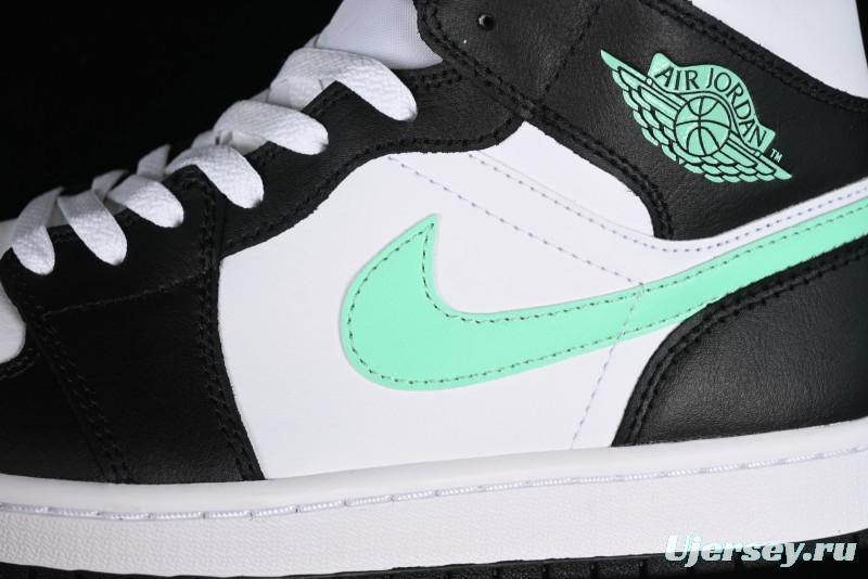 Nike Air Jordan 1 Mid AJ1 White Black Green Culture Casual Sneakers - DQ8426-103