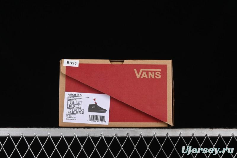Vans Half Cab 33 DX Black Knight Anaheim Classic Retro Skate Shoes - VN0A5KX6BKA