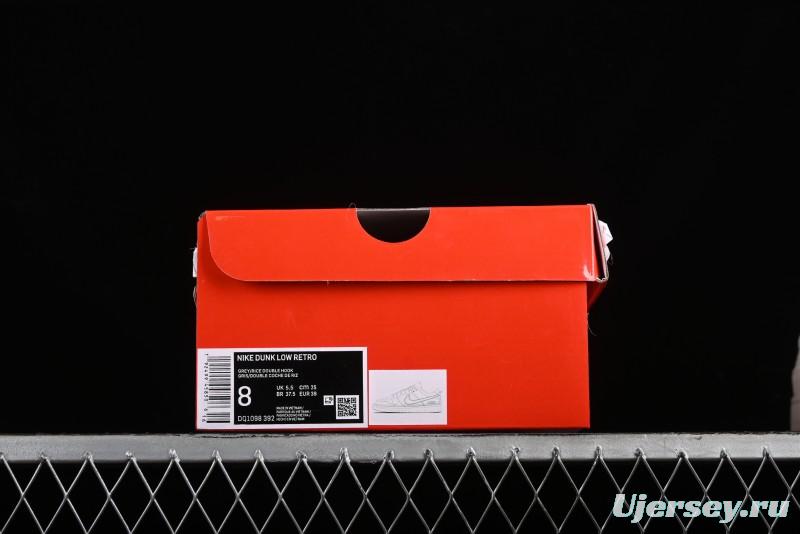 Nike SB Dunk Low Supreme Collaboration - Off White Gray Swoosh Anniversary Custom Low-Top Casual Skate Shoes - DQ1098-392