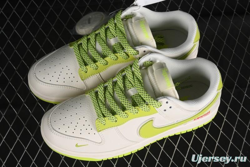 Nike SB Dunk Low Supreme Stone Island Collaboration - Fluorescent Beige Anniversary High-End Custom Low-Top Casual Skate Shoes - BB9866-005