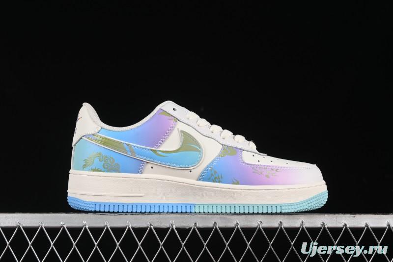 Nike Air Force 1 '07 Low Casual Sneakers "Crystal Dragon Palace" - DB3301-303