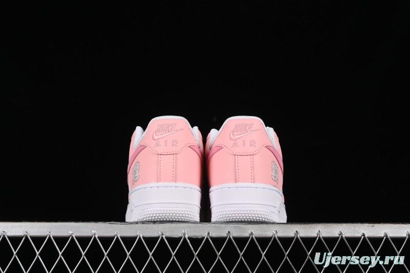 Nike Air Force 1'07 Low Casual Sneakers with Cuddle Bear Design - YY2024-762