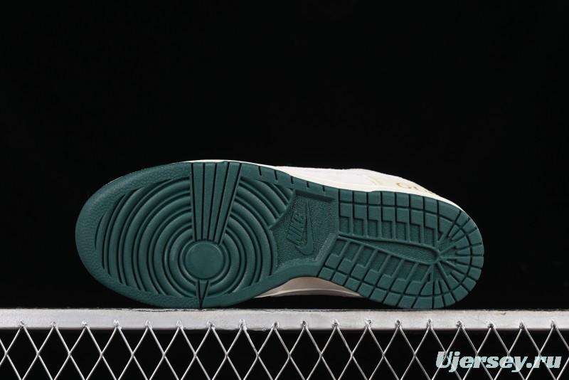 Nike SB Dunk Low Gucci Collaboration - Beige with Yellow Swoosh Anniversary High-End Custom Low-Top Casual Sneakers - DQ1098-390