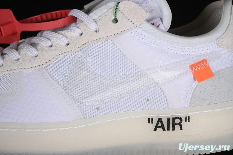 Nike Off White x Air Force 1 Low OW Transparent White Sneakers - AO4606-100