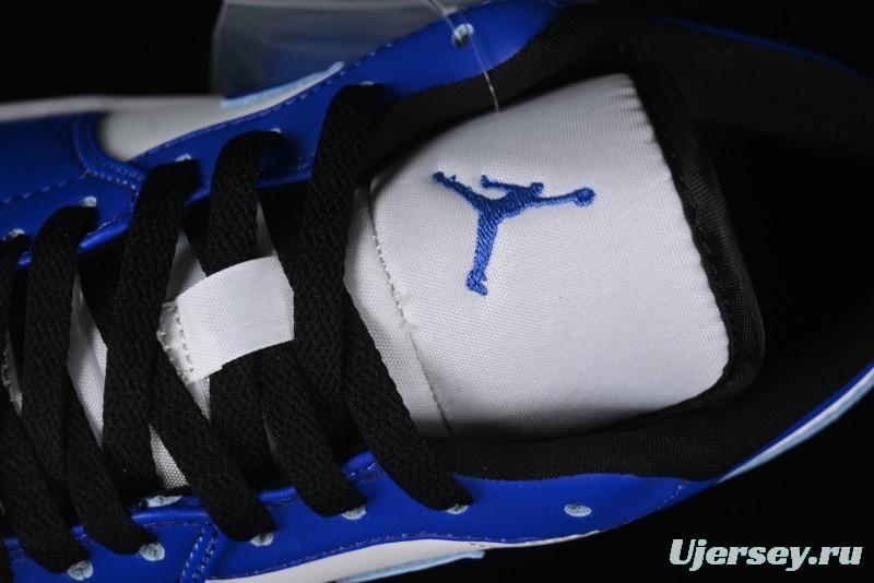 Nike Air Jordan 1 Low Retro Basketball Shoes White Blue - 553558-124
