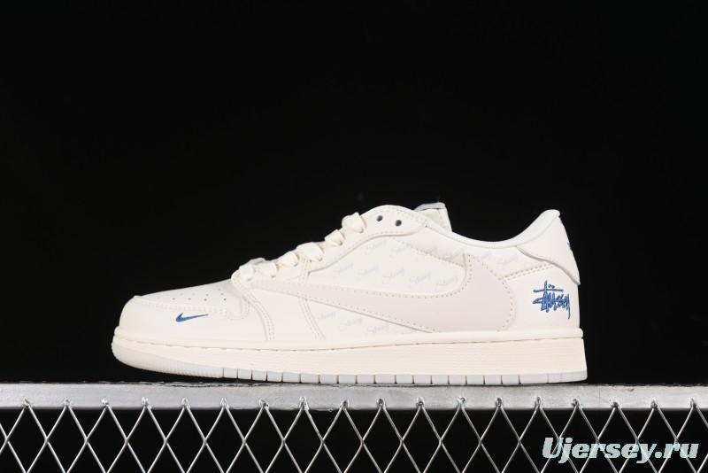 Nike Travis Scott x Fragment Design x Air Jordan 1 Low OG SP AJ1 Retro Sneakers - LJ5188-013