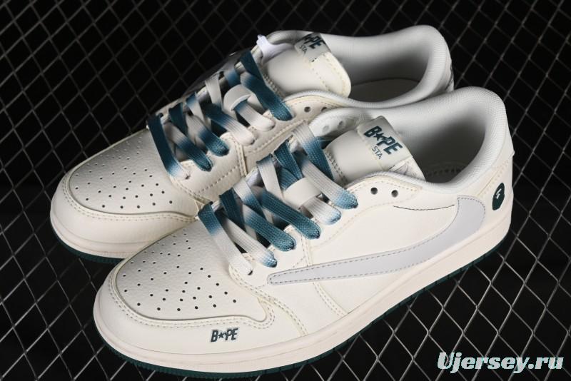 Nike Travis Scott x Fragment Design x Air Jordan 1 Low AJ1 Bape Collaboration - XY2688-100