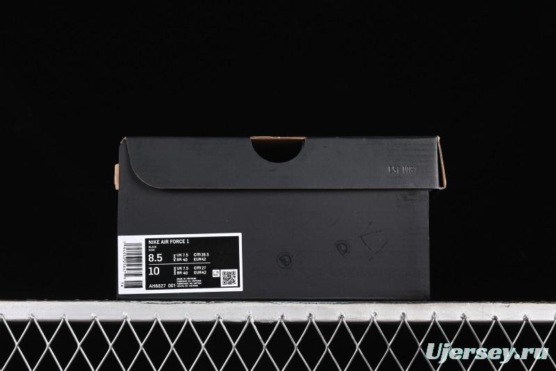 Nike Air Force 1 '07 Low Patent Leather All Black Casual Sneakers - AH6827-001