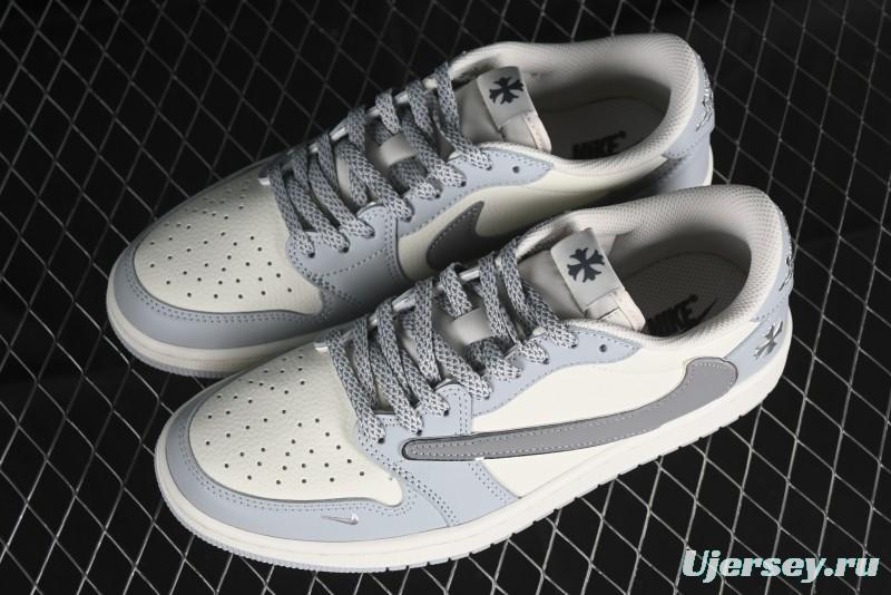 Nike Travis Scott x Fragment Design x Air Jordan 1 Low OG SP AJ1 Retro Sneakers - DM7866-016