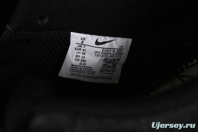 Nike Air Force 1 '07 Low Cleanfit High Street Retro Style All Black Star-Studded Diamond Accents Lace-Up Low-Top Casual Sneakers - ZH0316-030