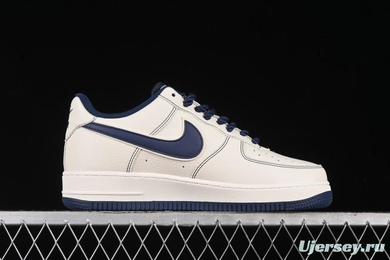 Nike Undefeated x Air Force 1 Low Casual Sneakers in Dark Blue Hemp with Reflective Details - UT2023-205