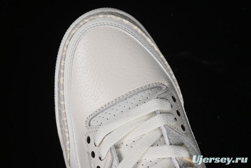 Nike Air Jordan 3 Retro Cactus Jack Collaboration High-Top Basketball Shoes with Soft Napa Leather and Visible Air Cushion - 136064-668