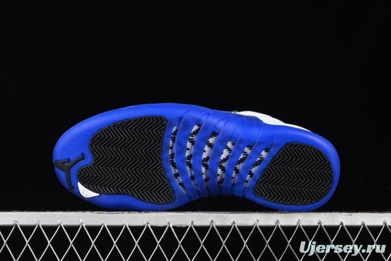 Nike Air Jordan 12 Retro Basketball Shoes in White Blue - CT8013-140