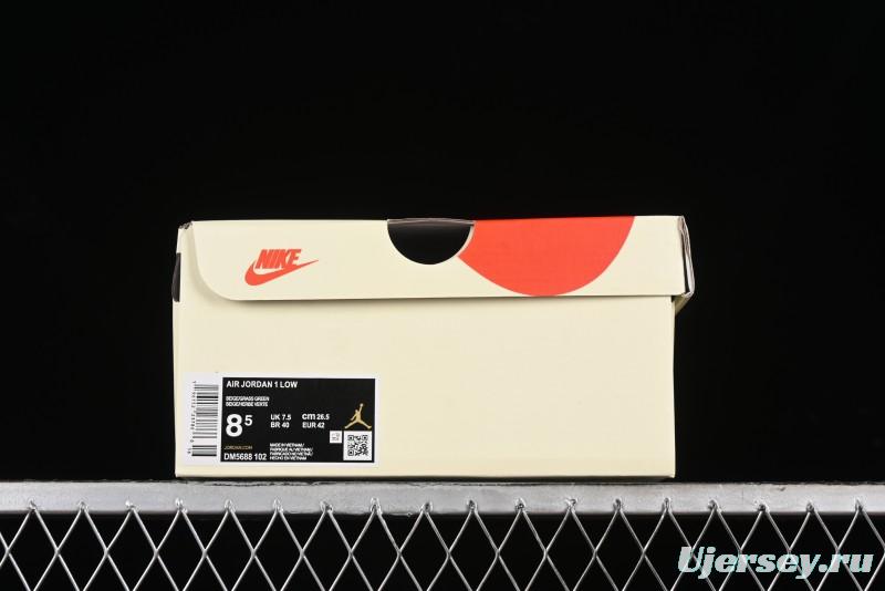 Nike Air Jordan 1 Low Stussy Collaboration Retro Basketball Shoes - DM5688-102