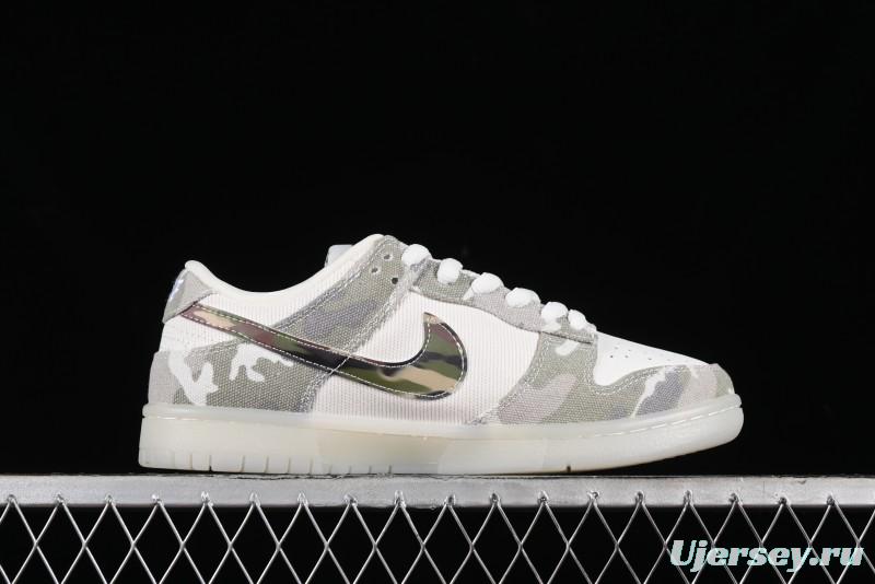 Nike SB Dunk Low Bape Collaboration - Crystal Camouflage Anniversary Custom Low-Top Casual Skate Shoes - JH8040-941