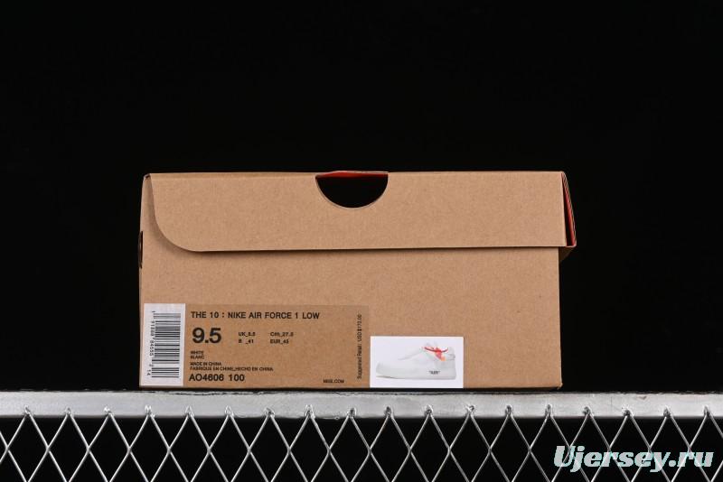 Nike Off White x Air Force 1 Low OW Transparent White Sneakers - AO4606-100