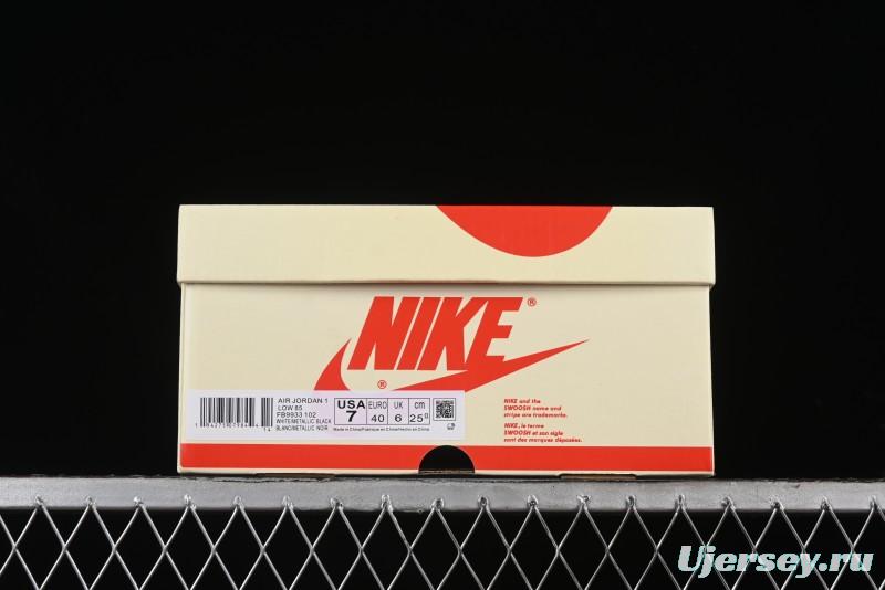 Nike Air Jordan 1 Low '85 Metallic Black White Blue - FB9933-102