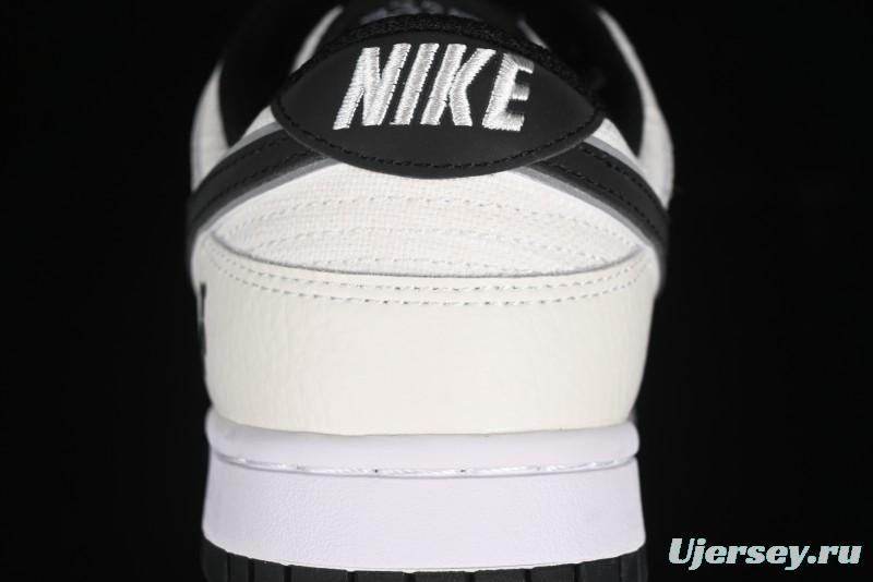 Nike SB Dunk Low Violent Bear Collaboration - Woven Black Swoosh Anniversary Custom Low-Top Casual Skate Shoes - KK1888-005