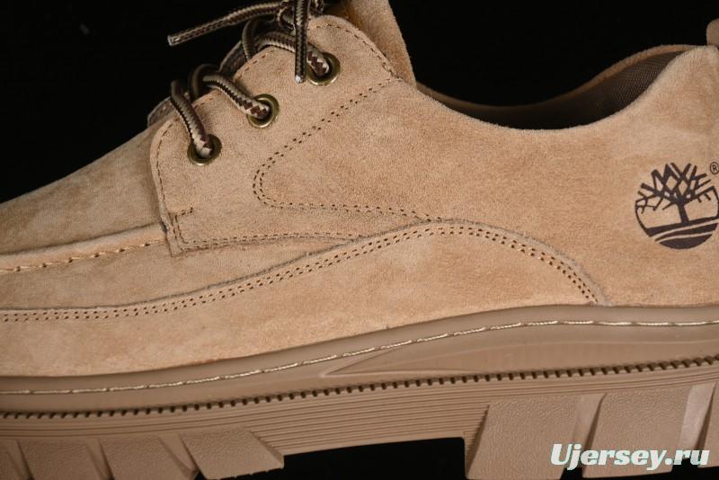 Timberland Low-Top Casual Shoes for Men - Italian Oil-Grained Leather with Anti-Slip Rubber Sole - TB73535SAND