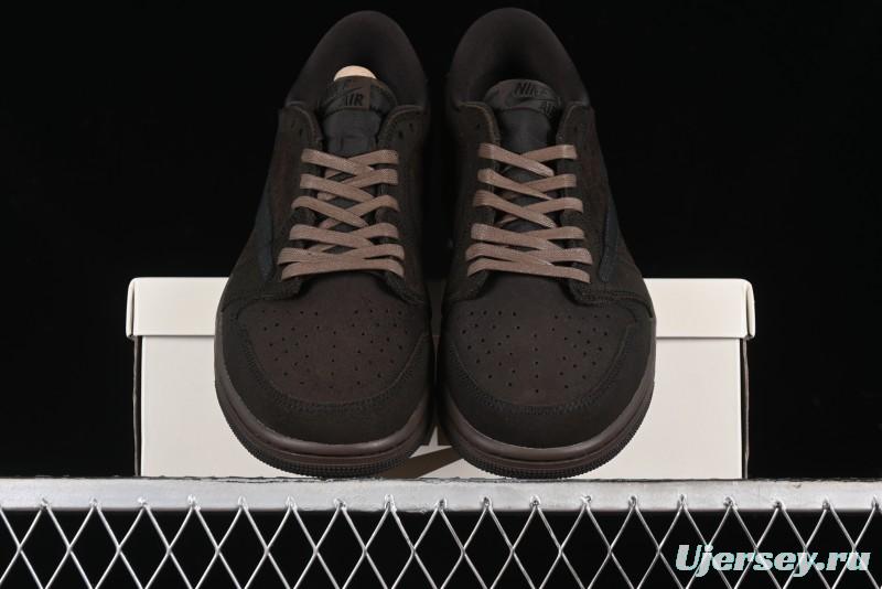 Nike Travis Scott x Air Jordan 1 Low OG AJ1 Reverse Swoosh Sneakers - DM7866-202