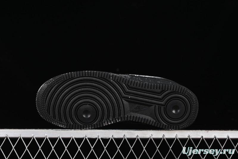 Nike Air Force 1 '07 Low Graffiti Black Silver Anime Hand-Painted Casual Sneakers - CW2288-012