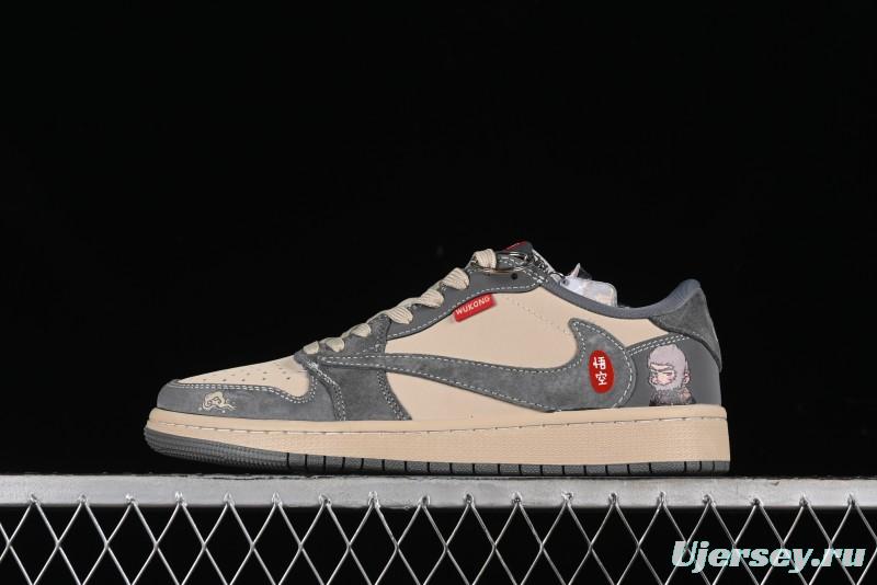 Nike Travis Scott x Fragment Design x Air Jordan 1 Low OG SP AJ1 Retro Sneakers - CH6336-013