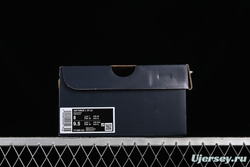 Nike Air Force 1 '07 Low Black Gold Swoosh Casual Sneakers - CT1990-001