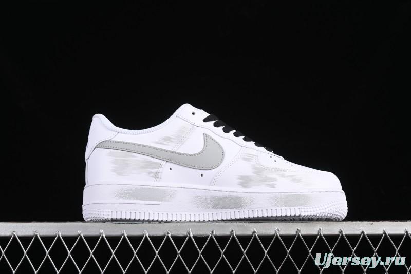 Nike Air Force 1 '07 Low Custom Hand-Painted 2D Theme with Broken Three-Hook Shadow and Strap - CW2288-111