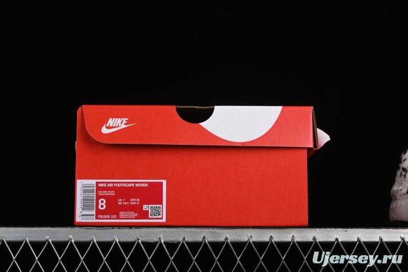 Nike Air Footscape Woven Asymmetrical Weave Slip-Resistant Low-Top Lifestyle Casual Shoes - FB1959-102