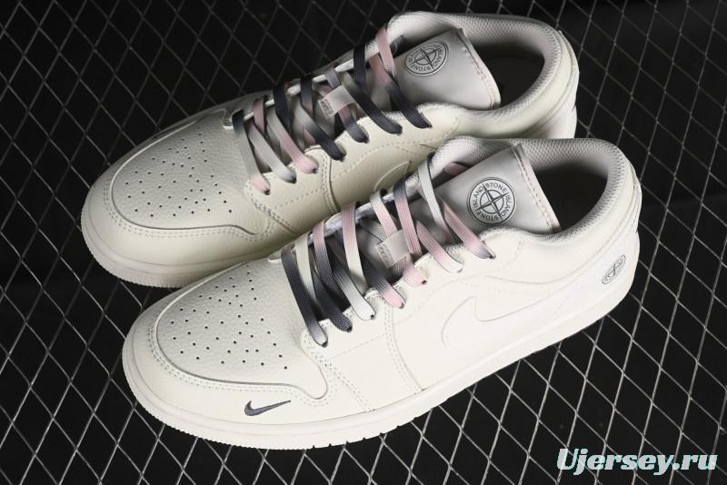 Nike Air Jordan 1 Low Retro Basketball Shoes Stone Island Collaboration - DC2024-025