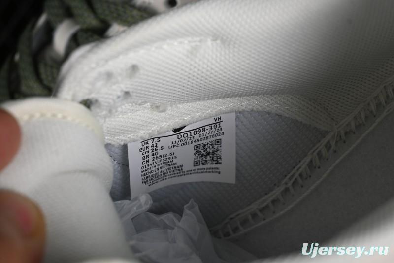 Nike SB Dunk Low Supreme Collaboration - Off-White Green Check Anniversary Customized Low-Top Casual Skate Shoes - DQ1098-391