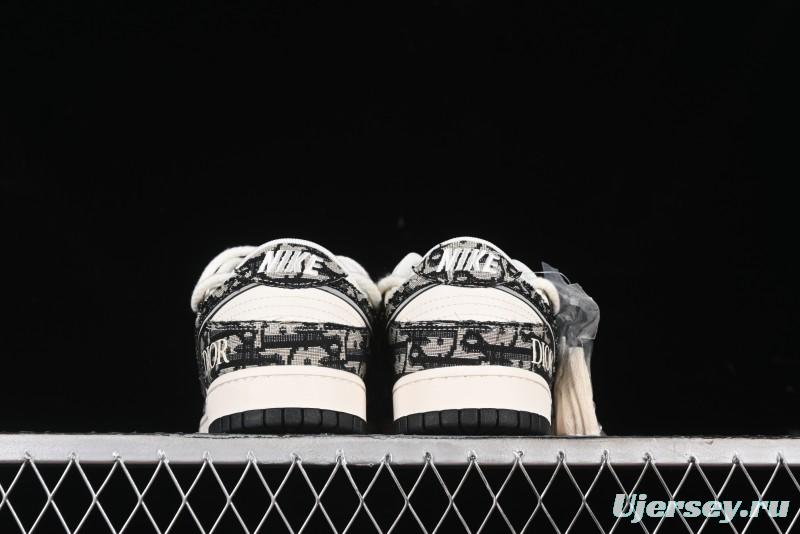 Nike SB Dunk Low Dior Collaboration Anniversary High-End Custom Low-Top Casual Sneakers - SJ2068-286