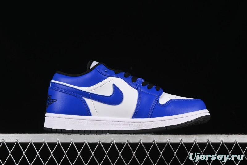 Nike Air Jordan 1 Low Retro Basketball Shoes White Blue - 553558-124