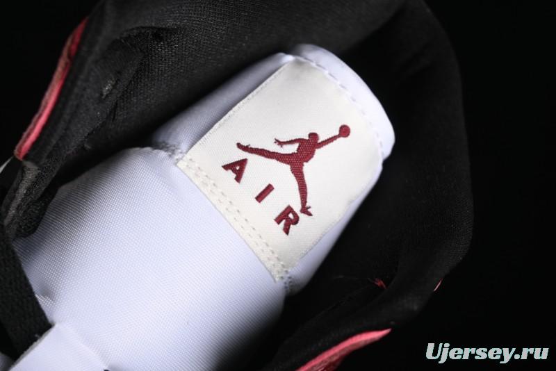 Nike Air Jordan 1 Mid AJ1 Snake Print Black Red Toe Mid-Top Basketball Shoes - FQ7818-101