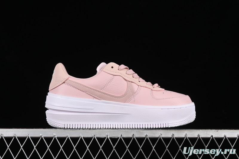 Nike Air Force 1 PLT Low-Top Casual Sneakers with Speed-Inspired Swoosh Design - DJ9946-602